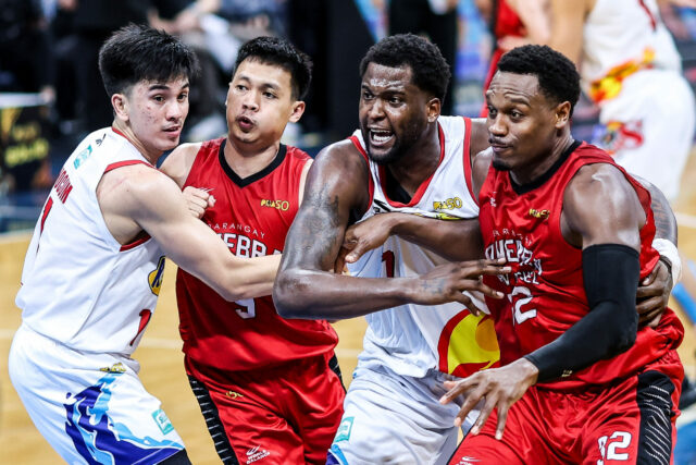 Scottie Thompson Justin Brownlee Barangay Ginebra vs Rain or Shine Game 3 semifinále PBA