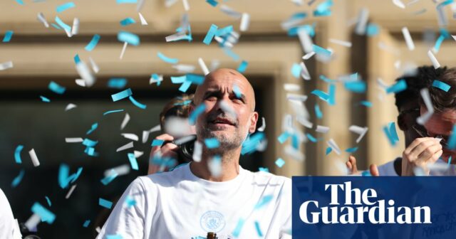Guardiolova rozlúčková slávnosť: staré tváre, rockové hviezdy a prekvapenie od Khadija Shaw | Pep Guardiola
