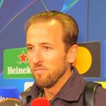 Harry Kane pri rozhovore s novinármi