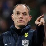 LONDÝN, ANGLICKO - 27. marca: Angličan Harry Maguire reaguje počas medzinárodného priateľského zápasu medzi Anglickom a Uruguajom na štadióne Wembley 27. marca 2026 v Londýne v Anglicku. (Foto: Justin Setterfield/Getty Images)