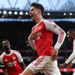Kai Havertz oslavuje víťazstvo proti Burnley pre Arsenal