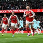 Declan Rice a Mikel Arteta počas hry
