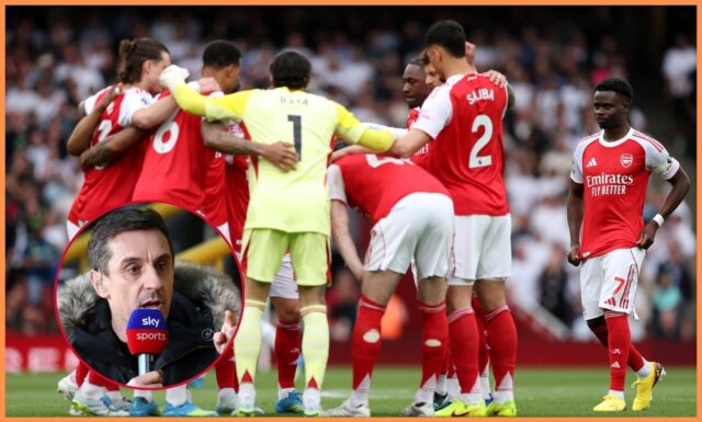 Hviezdu Arsenalu Bukayo Saka chválil učenec Gary Neville
