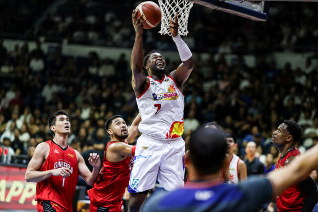 Jaylen Johnson Rain or Shine vs Barangay Ginebra PBA semifinále