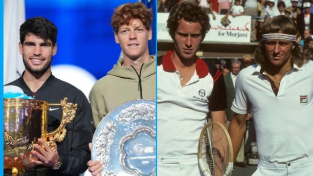 John McEnroe a Bjorn Borg povedali, že dnes budú súťažiť s „nadčlovekom“ Carlosom Alcarazom a Jannikom Sinnerom.
