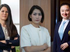 Karate One-Youth League Manila stepuje vyznamenané ženy funkcionárov Predstavitelia Karate One-Youth League Manila (z LR): Rakúšanka Sabrina Weiss, Vietnamka Nguyen Hoang Ngan a Číňanka Ma Junting.