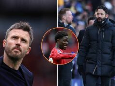 Kobbie Mainoo mieri nenápadne na Rubena Amorima, zatiaľ čo hviezda Manchestru United chváli Michaela Carricka po víťazovi Liverpoolu Kobbie Mainoo mieri nenápadne na Rubena Amorima, zatiaľ čo hviezda Manchestru United chváli Michaela Carricka po víťazovi Liverpoolu