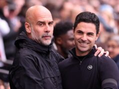 Koľko bodov potrebuje Arsenal na potvrdenie titulu Premier League po otvorení dverí Man City Pep Guardiola a Mikel Arteta