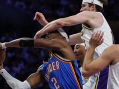 Lakers prehrali 3. hru na Thunder; teraz jedna prehra z vypadnutia Lakers prehrali 3. hru na Thunder; teraz jedna prehra z vypadnutia