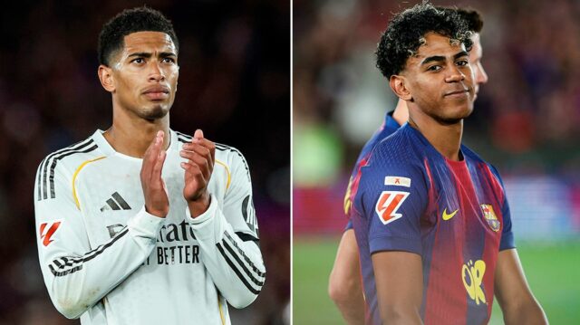 Lamine Yamal z FC Barcelona počas zápasu La Liga EA Sports 2025/26 ''El Clasico'' medzi FC Barcelona a Real Madrid na štadióne Spotify Camp Nou v Barcelone v Španielsku v máji 2026. (Foto Gongora/NurPhoto cez Getty Images)
