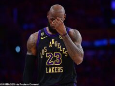 LeBron James, 41, sa dostal na križovatku kariéry v LA, pretože Lakers sú zmietaní Thunderom a jeho zmluva sa končí. Úradujúci šampión Thunder vyfúkol 11-bodový náskok v tretej štvrtine, aby sa vrátil do štvrtej a vyhral 115:110 a dokončil tak štvorzápasový zápas Jamesa a Lakers.