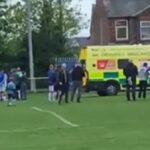 Sanitka na futbalovom ihrisku