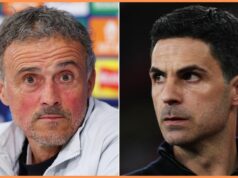 Luis Enrique sa zameriava na manažéra Arsenalu Mikela Artetu Luis Enrique sa zameriava na manažéra Arsenalu Mikela Artetu
