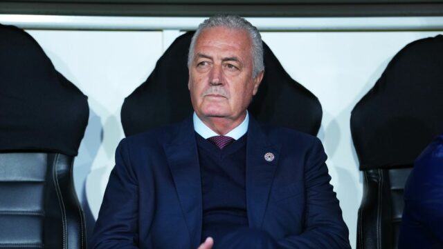 Diego Gomez oslavuje gól za Paraguaj v ich prípravnom zápase proti Grécku v Aténach v marci 2026. 