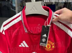 Man United sa chystá debutovať v domácom drese budúcej sezóny v posledných dvoch zápasoch tejto kampane – s klubom tiež v pokročilých rozhovoroch so stávkovou spoločnosťou o zmluve na tréningové vybavenie v hodnote 18 miliónov libier Výstroj Man United pre budúcu sezónu dostane pokročilý výjazd na konci tejto kampane
