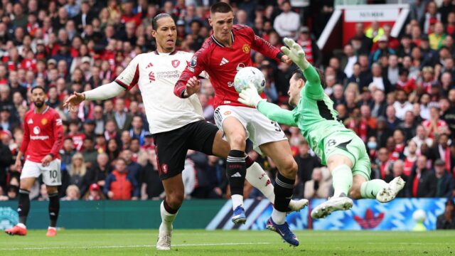 Benjamin Sesko strelil gól Manchestru United proti Liverpoolu