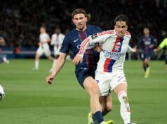 Man Utd dostane prestupovú posilu, keďže tvár klubu bude „VYHNUTÁ z Európy“ Illia Zabarnyi a Afonso Moreira počas futbalového zápasu Ligue 1 McDonald's medzi Parížom Saint-Germain a Olympique Lyonnais.