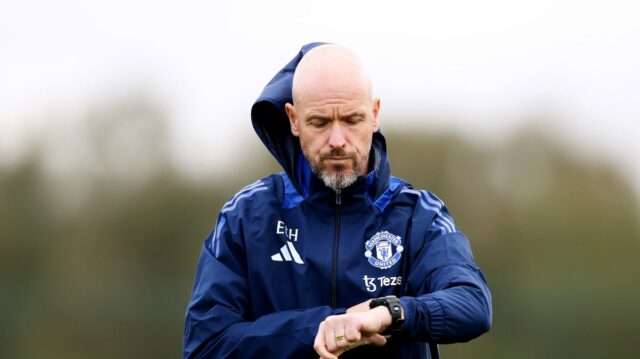 Erik ten Hag počas tréningu
