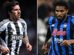 Man Utd nemôže dať perfektný darček na privítanie Tonalimu a Edersonovi za dvojitý podpis za 129 miliónov libier Patrick Dorgu z Manchestru United oslavuje strelenie prvého gólu svojho tímu so spoluhráčom Brunom Fernandesom počas zápasu Premier League medzi Brighton & Hove Albion a Manchestrom United na Amex Stadium 24. mája 2026 v anglickom Brightone.