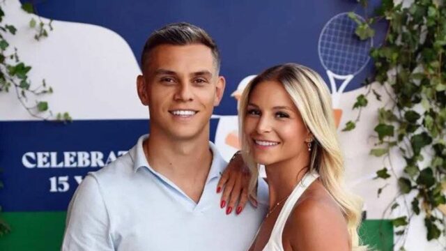 Leandro Trossard s bývalou partnerkou Laurou Hilvin