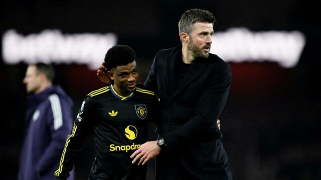 Mužstvo Manchestru United je šťastné, ak Michael Carrick zostane: Amad Diallo
