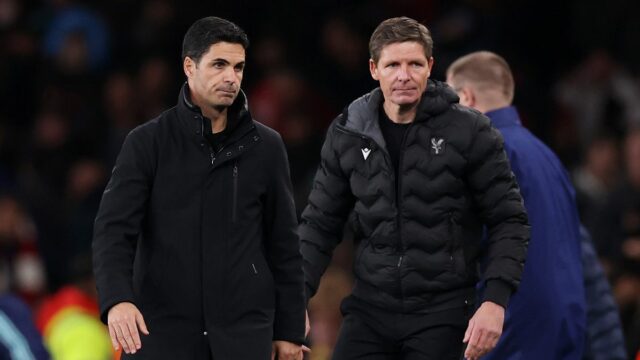 Mikel Arteta a Oliver Glasner