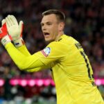 MNÍCHOV, NEMECKO - 26. SEPTEMBRA: Karl Hein, brankár Werderu Brémy, reaguje počas zápasu Bundesligy medzi FC Bayern Mníchov a SV Werder Brémy v Allianz Arene 26. septembra 2025 v nemeckom Mníchove. (Foto: Alexander Hassenstein/Getty Images)