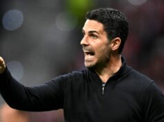 Najnovšie z Arsenalu: Kanonieri vyzvali, aby podpísali „diamant“ Realu Madrid, keď sa objaví rekordný prestupový cieľ Brazílsky útočník Lyonu #09 Endrick oslavuje strelenie prvého gólu svojho tímu počas osemfinále futbalového zápasu Francúzskeho pohára medzi Olympique Lyonnais a Laval Stade Mayenne FC na štadióne Groupama v Lyone 4. februára 2026.