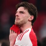 Declan Rice z Arsenalu vyzerá skľúčene