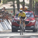 Nikita Shukchenco v cieli počas 14. etapy MPTC Tour of Luzon.
