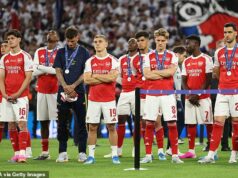 OLIVER HOLT: Arsenal, anglický futbalový veľký starý patricijský klub, má vo svojom životopise stále medzeru. Potrebujú Ligu majstrov – ale proti PSG si ju nezaslúžili Arsenalu stále chýba v kabinete na Emirates Stadium trofej z Ligy majstrov