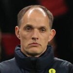 Nemecký hlavný tréner Anglicka Thomas Tuchel sa prizerá počas priateľského medzinárodného futbalového zápasu medzi Anglickom a Japonskom na štadióne Wembley v Londýne 31. marca 2026. (Foto: Adrian Dennis / AFP cez Getty Images) / NIE JE NA MARKETINGOVÉ ANI REKLAMNÉ POUŽITIE / OBMEDZENÉ NA REDAKČNÉ POUŽITIE