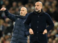 Ohnivá odpoveď Pepa Guardiolu na zvesti o výmene za Manchester City MANCHESTER, ANGLICKO – 25. JANUÁRA: Pep Guardiola, manažér Manchestru City, reaguje, keď Enzo Maresca, manažér Chelsea (v utajení), dáva pokyny tímu počas zápasu Premier League medzi Manchester City FC a Chelsea FC na Etihad Stadium 25. januára 2025 v Manchestri v Anglicku. (Foto: Michael Regan/Getty Images)