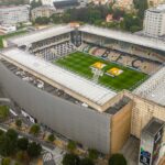 Celkový pohľad mimo štadióna pred zápasom Ligy Portugal Bwin medzi Boavista a SL Benfica na Estadio do Bessa 27. augusta 2022
