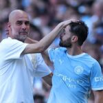 Pep Guardiola a Bernardo Silva sa v nedeľu vo svojom poslednom zápase emocionálne objali