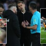 Fanúšik Southamptonu gestikuluje pred semifinálovým zápasom druhého kola play-off Sky Bet Championship medzi Middlesbrough a Southampton na Riverside Stadium
