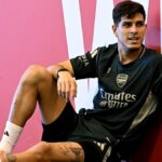 Piero Hincapie počas tréningu Arsenalu