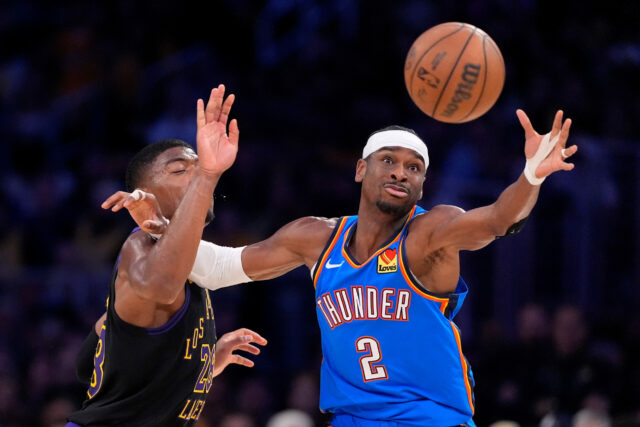 Shai Gilgeous-Alexander Thunder vs Lakers Game 4 Playoffs NBA
