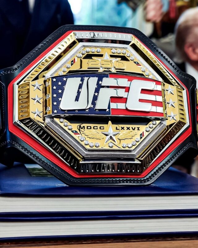 Polnočná mánia! UFC predstavuje špeciálny nový opasok pre USA na kartu Bieleho domu
