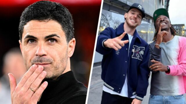 Mikel Arteta bol mozgom hviezd Arsenalu, ktorí spolu sledovali zápas City