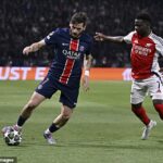 PSG sa postaví proti Arsenalu (na obrázku hrá v roku 2025) vo finále Ligy majstrov 31.