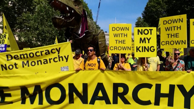 Protest "No Kings" pred Buckinghamským palácom | Protesty
