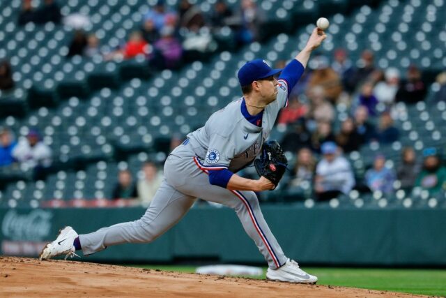 Rangers LHP MacKenzie Gore bagatelizuje neduh lat MLB: Texas Rangers v Colorado Rockies