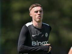 Reakcia Colea Palmera na to, že Anglicko ustúpilo, keď sa hviezda Chelsea pripravuje na konkurz Xabiho Alona Cole Palmer z Chelsea počas tréningu na Chelsea Training Ground 22. mája 2026 v Cobhame v Anglicku