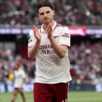 Declan Rice počas zápasu Arsenalu