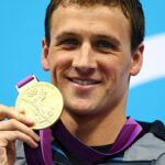Ryan Lochte na snímke na olympijských hrách v roku 2012