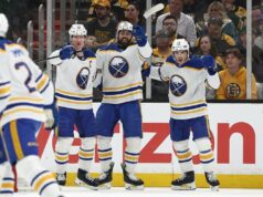 Sabres si vybudovali skorý náskok a vyradili Bruins v hre 6 NHL: Play-off o Stanley Cup - Buffalo Sabres v Bostone Bruins