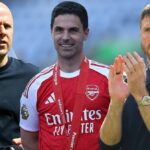 Arne Slot, Mikel Arteta a Michael Carrick budú dúfať, že ich tímy dokážu využiť výhodu na prestupovom trhu
