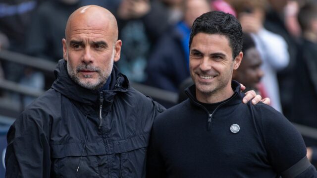 Mikel Arteta a Pep Guardiola