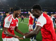 Sen Arsenal XI vs PSG – Jurrien Timber sa vracia, rozhodnutie Odegaarda a voľba ľavého obrancu Bukayo Saka a Noni Madueke bojujú o miesto na pravom krídle Arsenalu